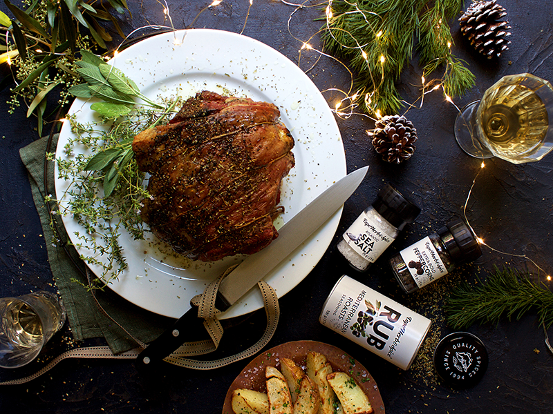 LEG OF LAMB WITH AIR FRYER ROAST POTATO WEDGES